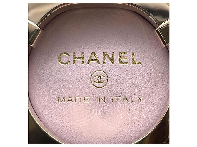 Borsa accessorio Chanel Charm in agnello mini D'oro Porpora - vista 10