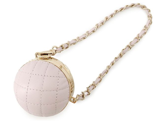 Borsa accessorio Chanel Charm in agnello mini D'oro Porpora - vista 3
