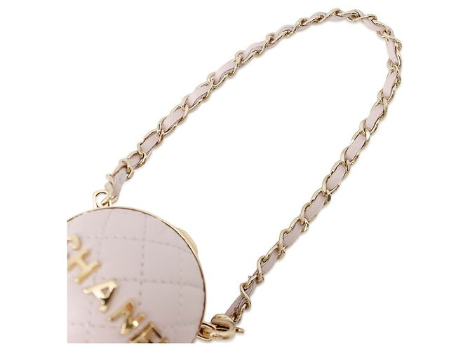 Borsa accessorio Chanel Charm in agnello mini D'oro Porpora - vista 4