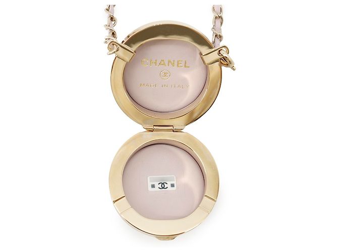 Borsa accessorio Chanel Charm in agnello mini D'oro Porpora - vista 5