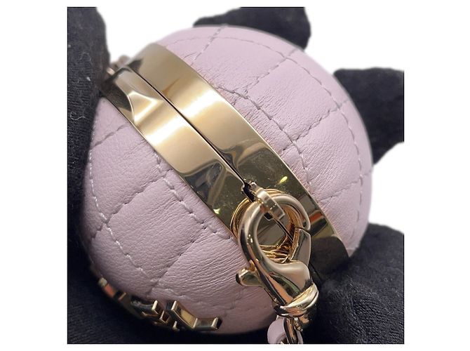 Borsa accessorio Chanel Charm in agnello mini D'oro Porpora - vista 7