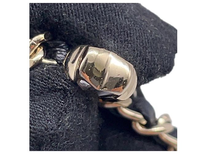 Chanel Strass-Halskette Schwarz Golden - Ansicht 8