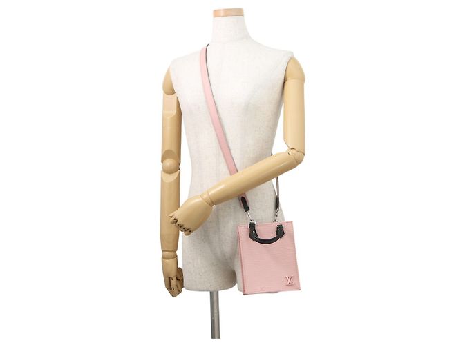 Borsa Louis Vuitton Epi Petite Sac Plat Rosa - vista 4