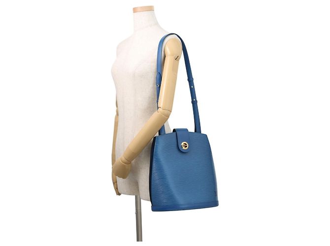 Borsa a Spalla Louis Vuitton Epi Cluny Blu - vista 4