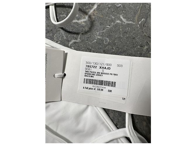 Bikini Gucci Logo Blanco Talla S - vista 11