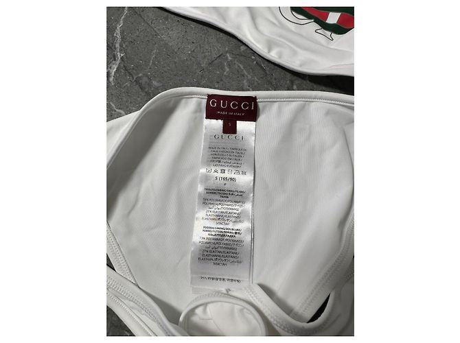 Bikini Gucci Logo Blanco Talla S - vista 4
