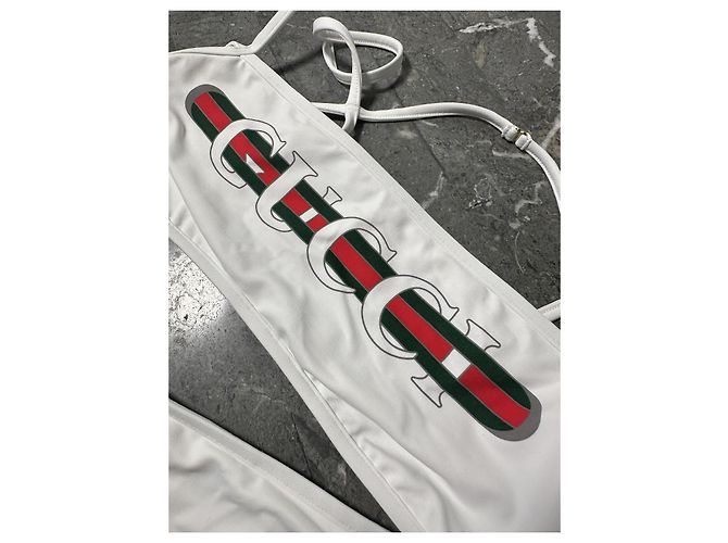 Bikini Gucci Logo Blanco Talla S - vista 6