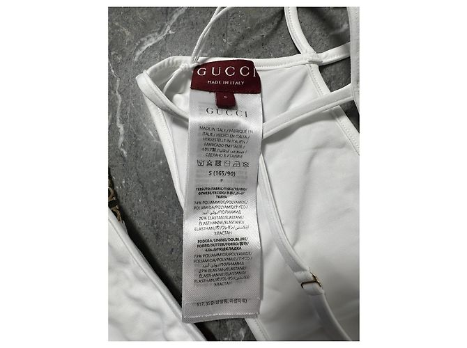 Bikini Gucci Logo Blanco Talla S - vista 8