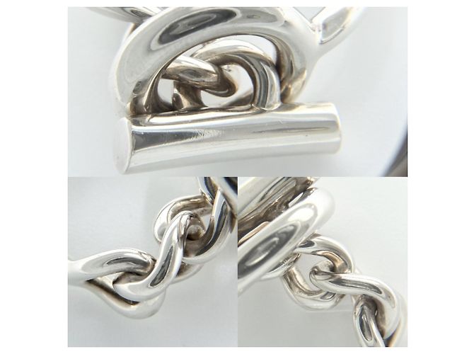 Ring Hermès Anello a fascia in argento design Croisette Hermes - vista 5