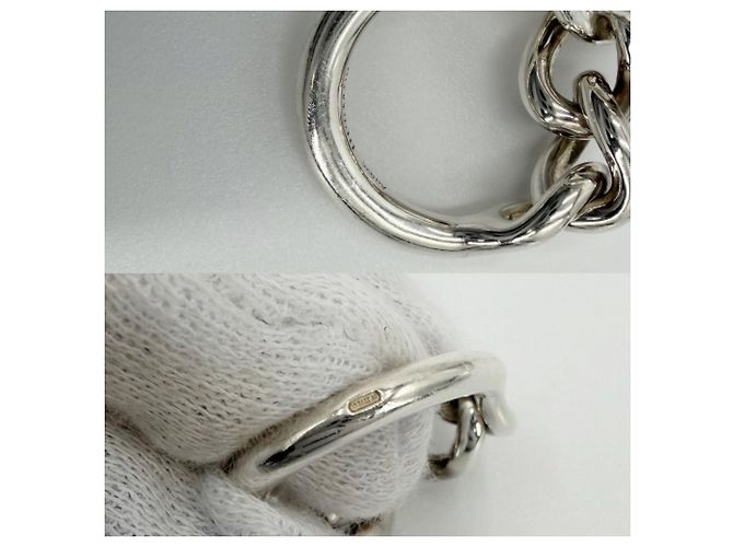 Ring Hermès Anello a fascia in argento design Croisette Hermes - vista 6