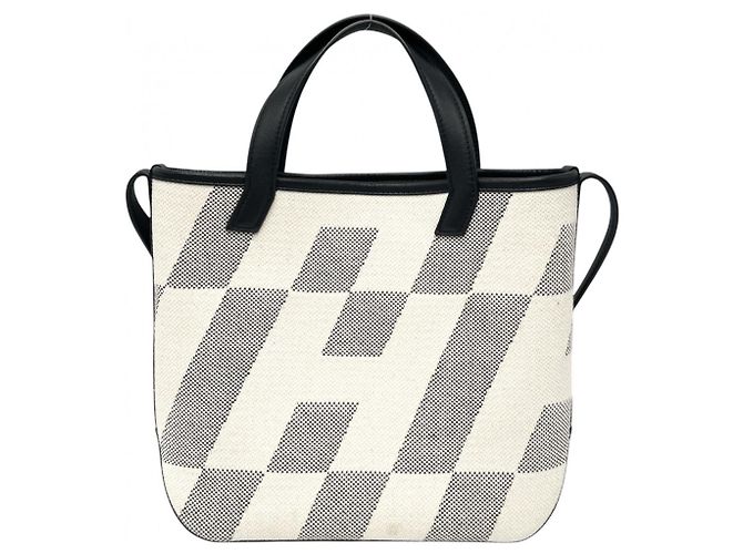 Hermès Borsa Hermes H En Billet 27 Borsa a tracolla Nero Beige - vista 2