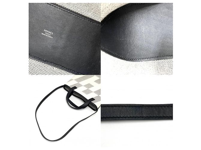Hermès Borsa Hermes H En Billet 27 Borsa a tracolla Nero Beige - vista 7