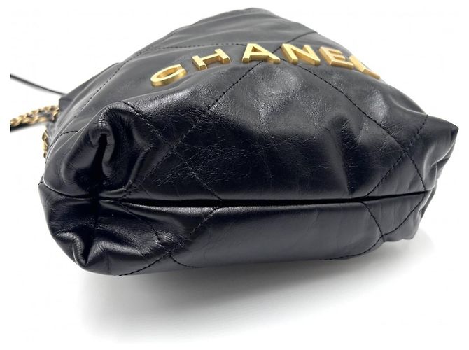 Chanel 22 Mini Logo Handtasche für Damen Schwarz - Ansicht 3
