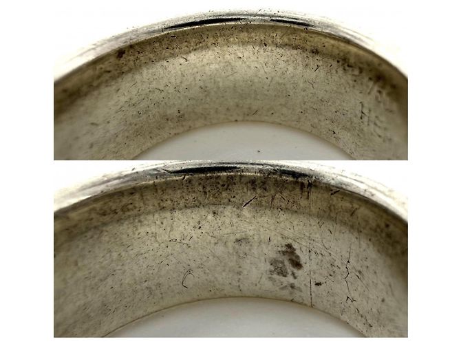 Ring Hermès Anello a fascia da donna Hermes in argento e oro - vista 6