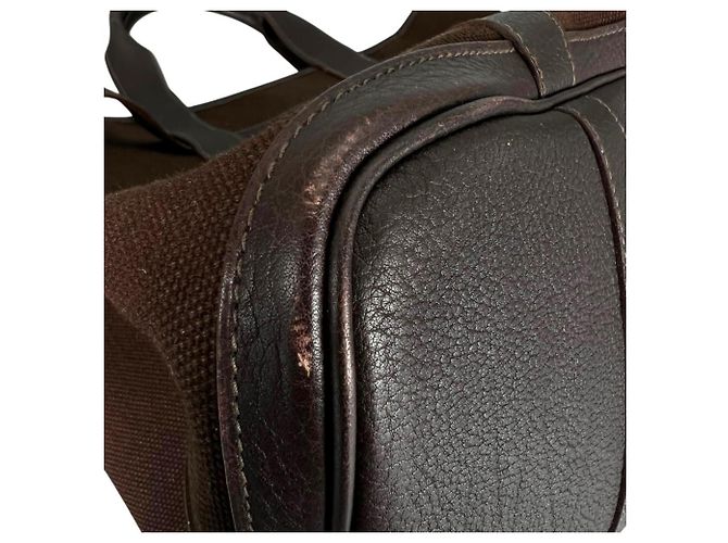 Hermès Borsa Tote Hermes Petite Ceinture MM Marrone - vista 14