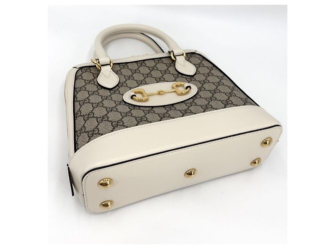 Borsa a mano piccola Horsebit 1955 da donna Gucci Bianco Beige - vista 3
