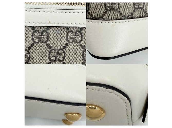Borsa a mano piccola Horsebit 1955 da donna Gucci Bianco Beige - vista 6