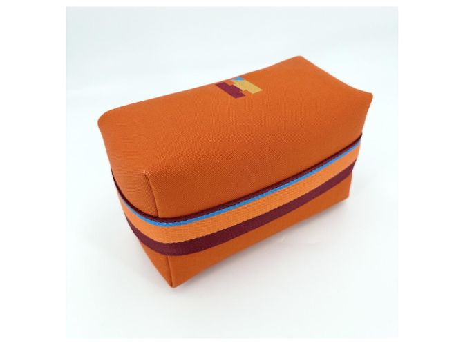 Hermès Borsa Hermes Bride à Black H Pavillon PM Arancione - vista 3