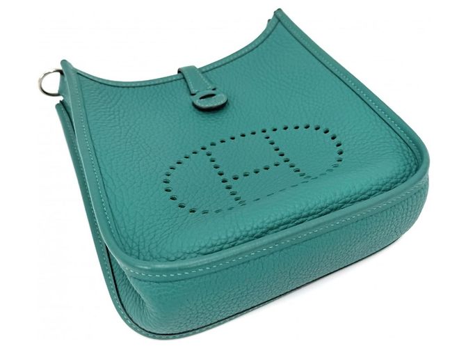 Hermès Borsa a tracolla Hermes Evelyne TPM Verde - vista 3