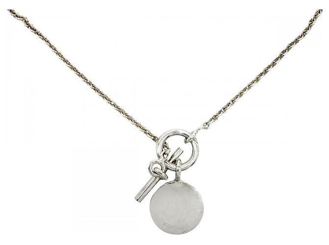 Hermès Collar de plata Hermes con colgante de amuleto - vista 2