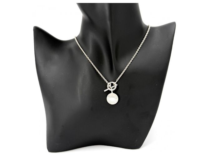Hermès Collar de plata Hermes con colgante de amuleto - vista 3