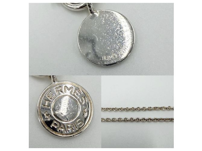 Hermès Collar de plata Hermes con colgante de amuleto - vista 6