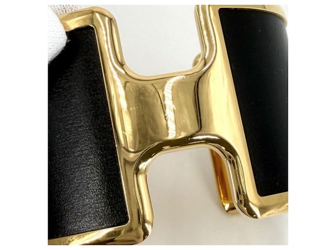 Pulseira Hermès Olympe Preta e Dourada Preto Dourado - vista 6