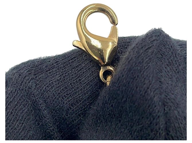 Colar Longo Chanel com Marca Coco e Pérolas Falsas Branco Dourado - vista 7