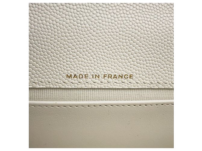 Chanel White Chain Shoulder Wallet Weiß - Ansicht 12