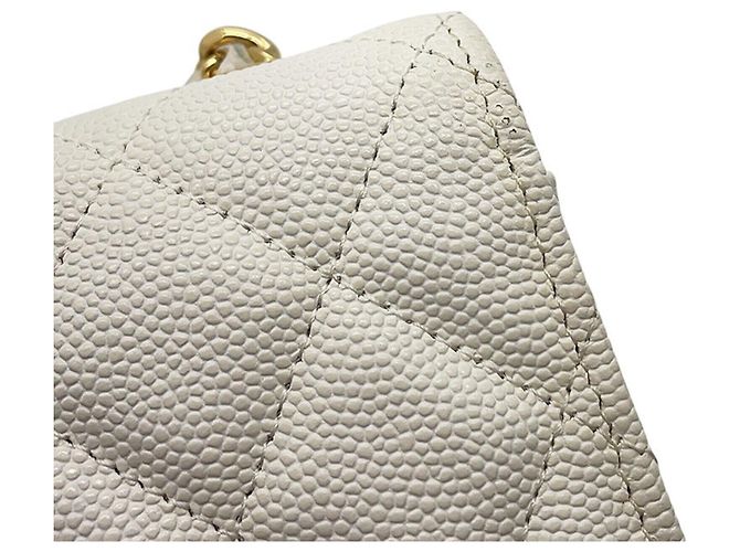 Chanel White Chain Shoulder Wallet Weiß - Ansicht 8