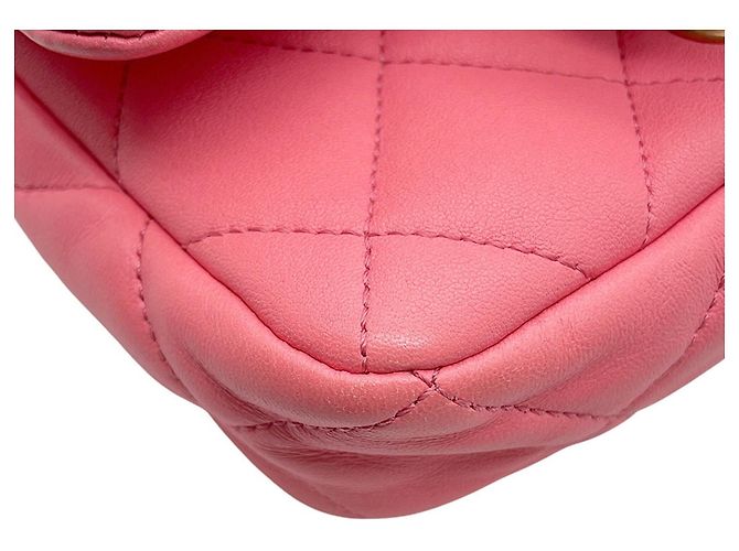 Borsa a tracolla Chanel Matelassé in pelle rosa - vista 11