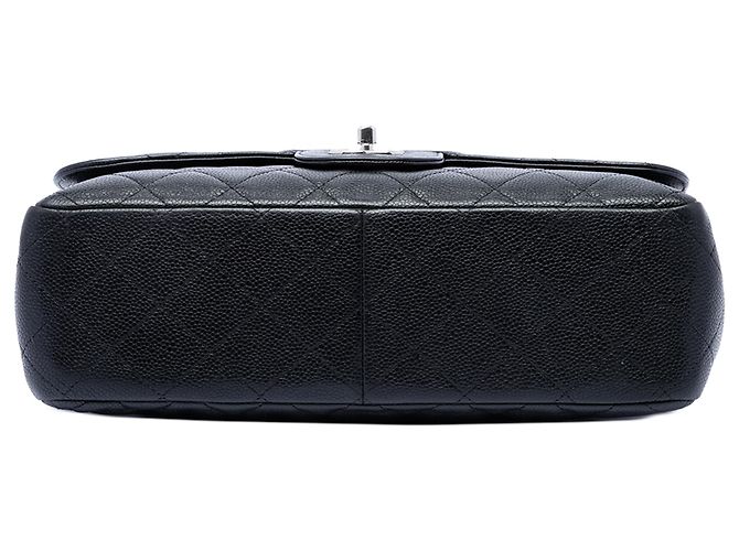 Chanel Black Jumbo Classic Caviar Double Flap Nero - vista 3