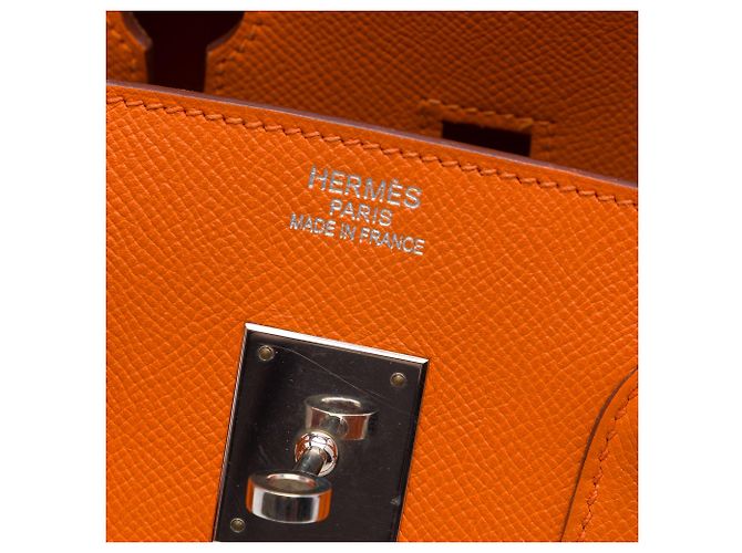 Hermès Orange Epsom Birkin Retourne 35 Arancione - vista 5
