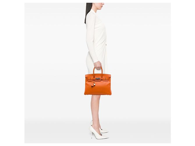 Hermès Orange Epsom Birkin Retourne 35 Arancione - vista 6