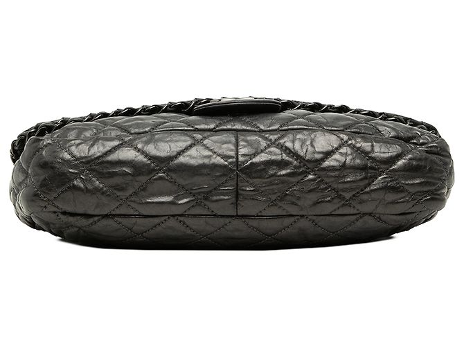 Chanel Gray Medium Quilted Metallic Aged Calfskin Chain Me Flap Marrom Cinza antracite - vista 3