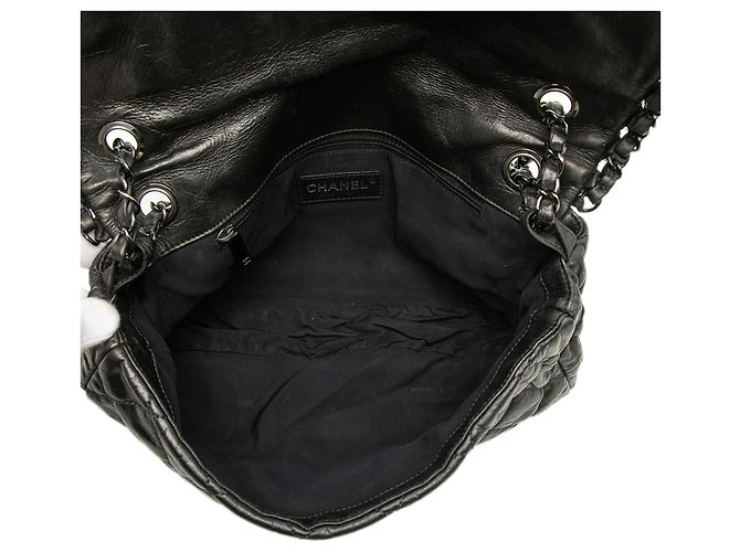 Chanel Gray Medium Quilted Metallic Aged Calfskin Chain Me Flap Marrom Cinza antracite - vista 4