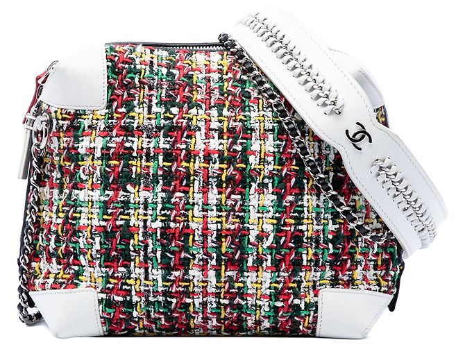 Camera Borsa a tracolla Chanel Red Tweed Street Allure - vista 2