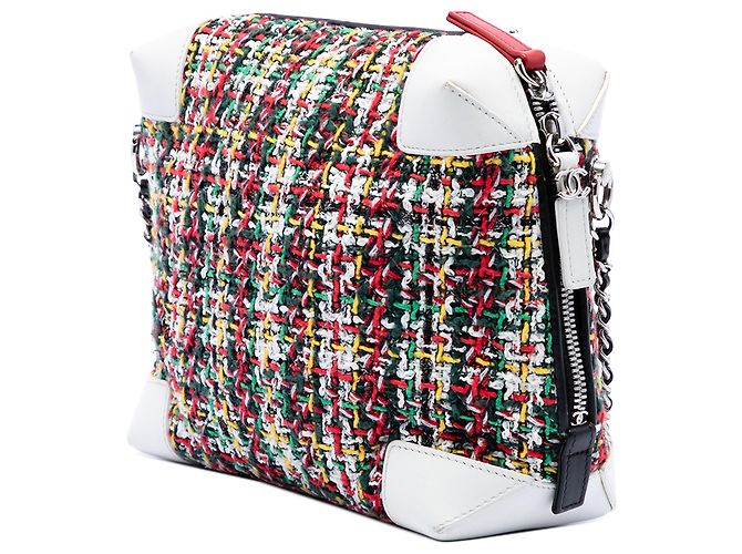 Camera Borsa a tracolla Chanel Red Tweed Street Allure - vista 3