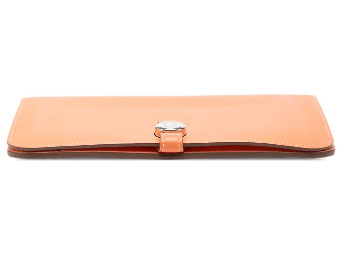 Cartera Hermès Orange Clemence Dogon Duo GM Naranja - vista 3