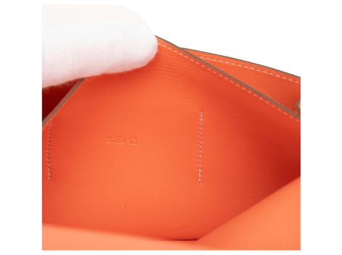 Cartera Hermès Orange Clemence Dogon Duo GM Naranja - vista 4