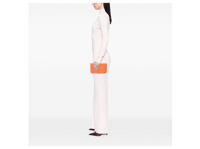 Cartera Hermès Orange Clemence Dogon Duo GM Naranja - vista 7