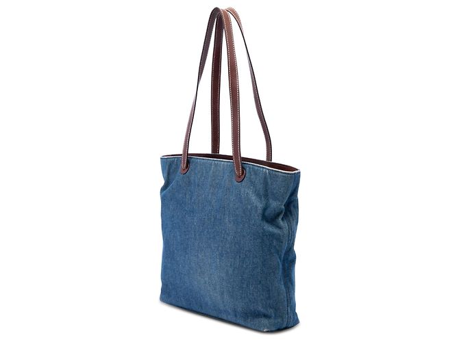 Chanel Blue CC Denim Tote Blau - Ansicht 2