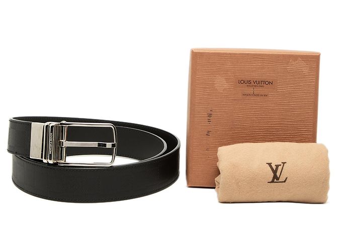 Cinturón reversible Louis Vuitton Black Damier Infini Boston Negro - Ansicht 8