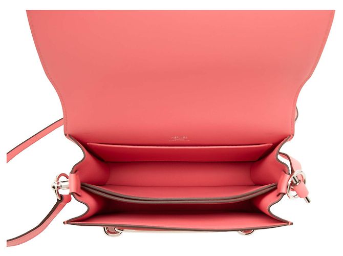 Hermès Sac Roulis 18 Mini Evercolor Rosa - vista 4
