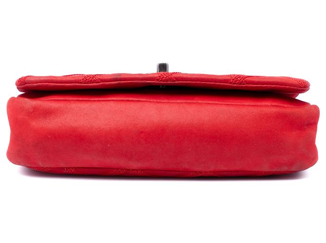 Chanel Rot Irisierend Kalbsleder Diamond Stitch Flap - Ansicht 3