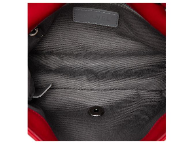 Chanel Rot Irisierend Kalbsleder Diamond Stitch Flap - Ansicht 4
