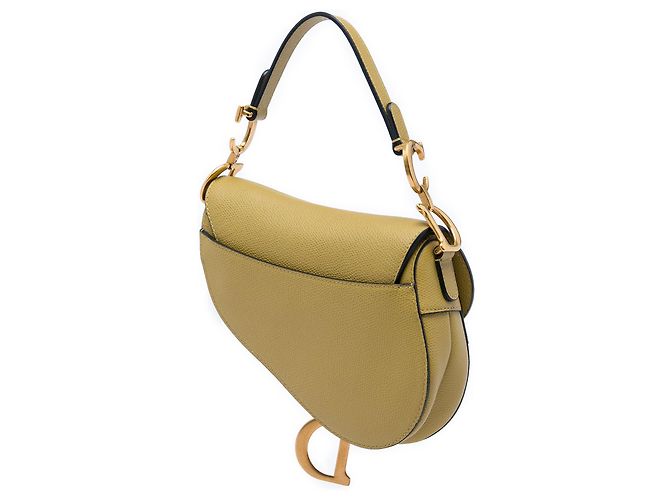 Bolsa Saddle em couro de bezerro de grão mini verde Dior Verde oliva - vista 2