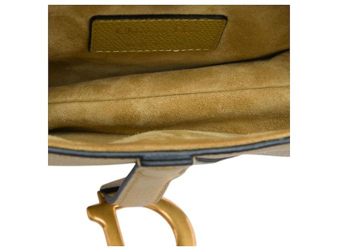 Bolsa Saddle em couro de bezerro de grão mini verde Dior Verde oliva - vista 4