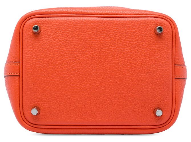 Hermès Orange Clemence Picotin Lock 18 Arancione - vista 3