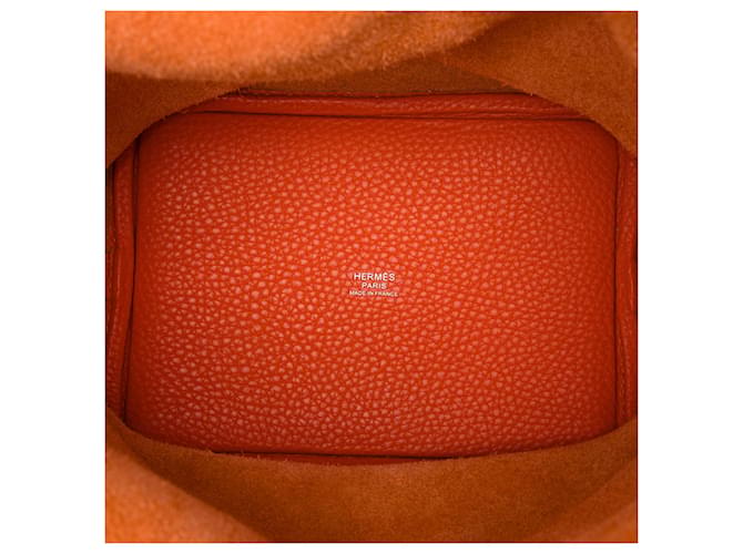 Hermès Orange Clemence Picotin Lock 18 Arancione - vista 4